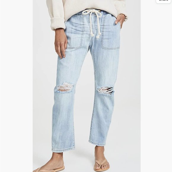 One Teaspoon Shabbies Drawstring Boyfriend Jeans size XS Hustler Color - Picture 2 of 11